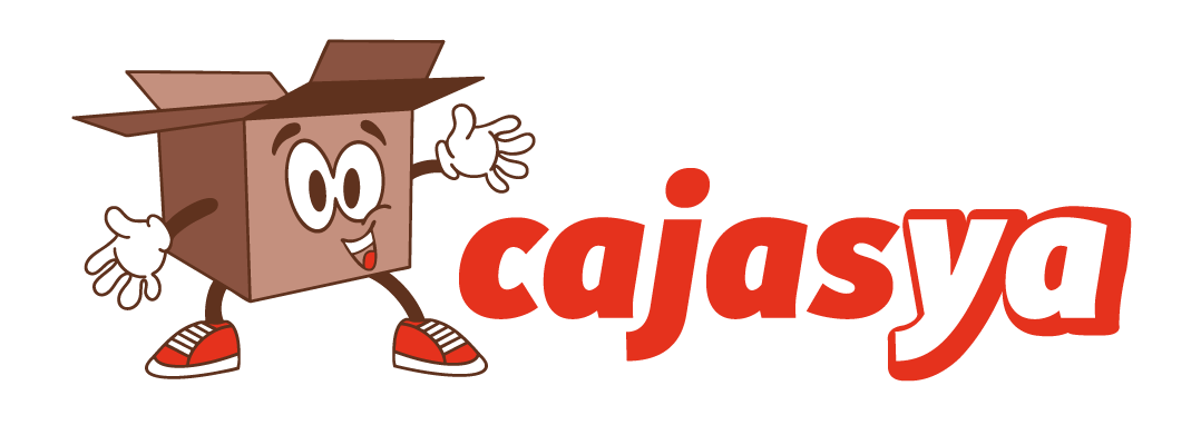 Mascota de cartón animada saludando junto al logotipo rojo de “cajasya”.