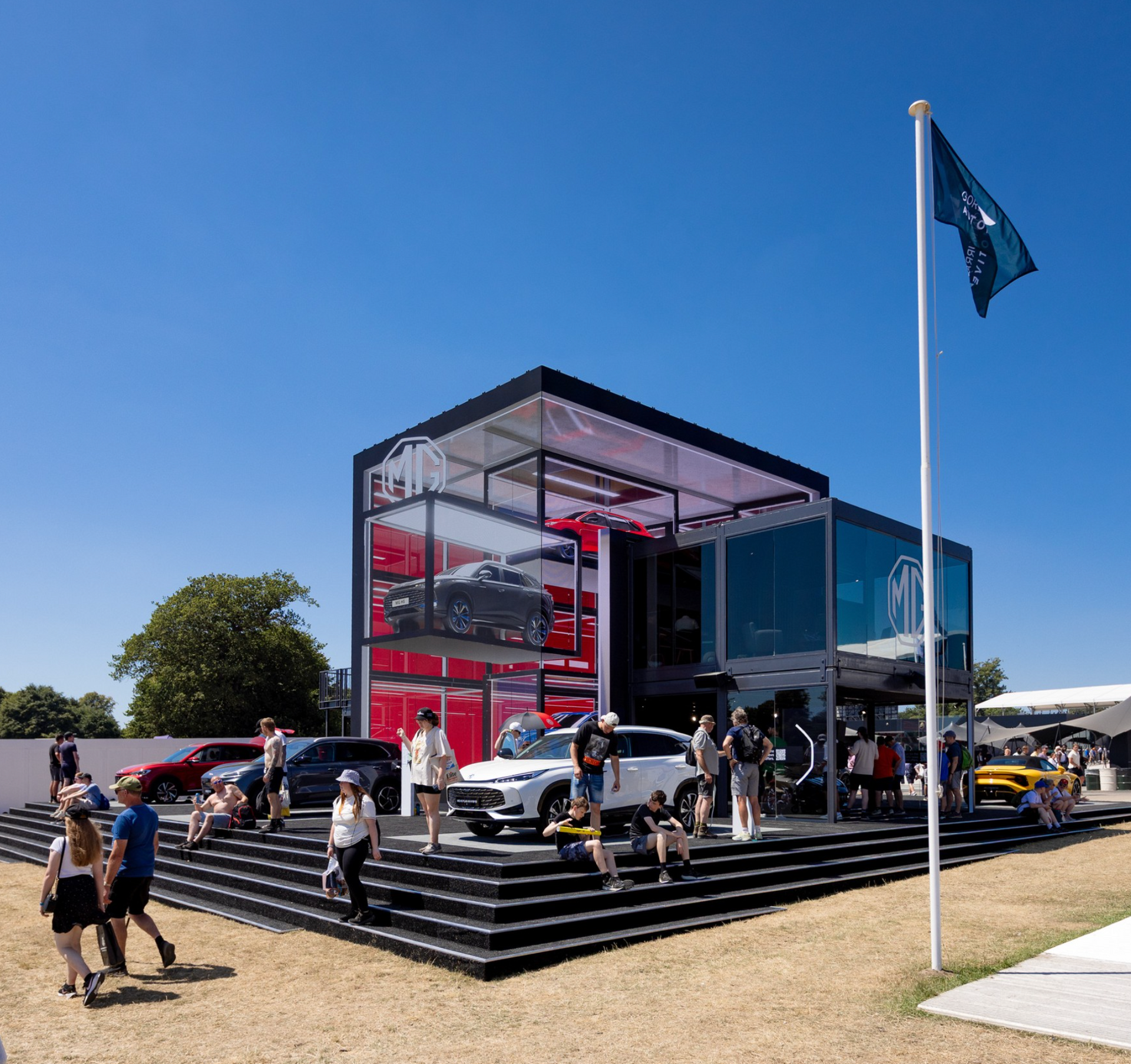 imag created this led backdrop for lotus at goodwood festival