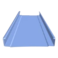A blue metal panel.