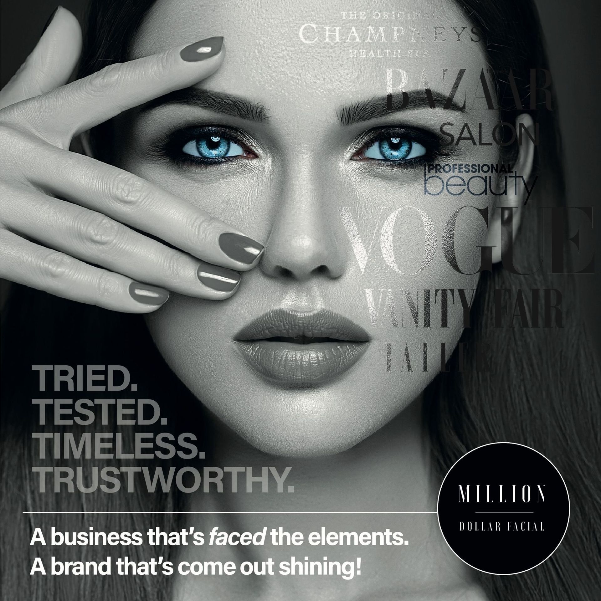 Portrait of a woman featured for the Million Dollar Facial.
