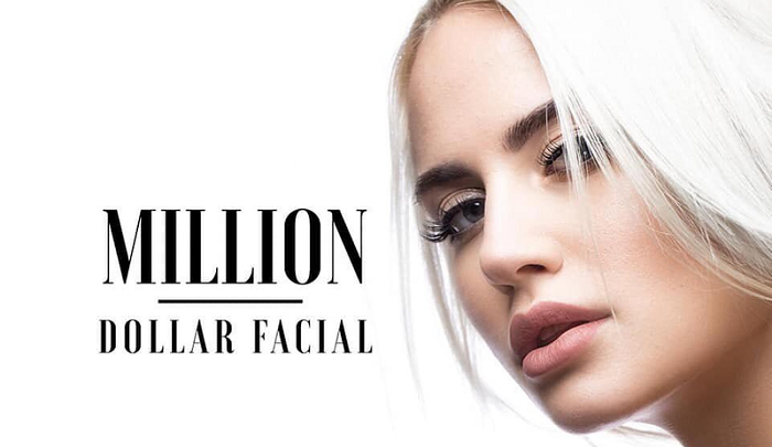 Woman receiving a Million Dollar Facial at The Beauty Hutley