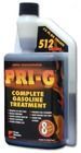 Two bottles of PRI-G Complete Gasoline Treatment with brown and white labels and liquid.