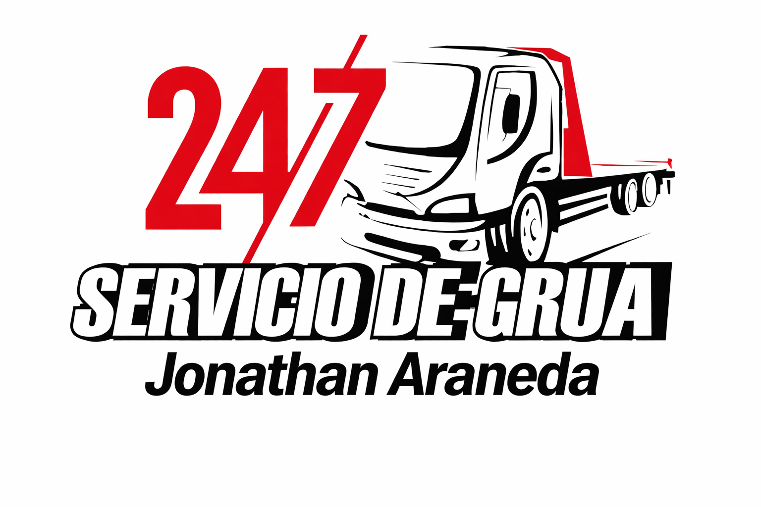 Logotipo para el servicio de remolque JD 24/7