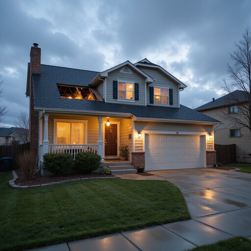 Home in a storm