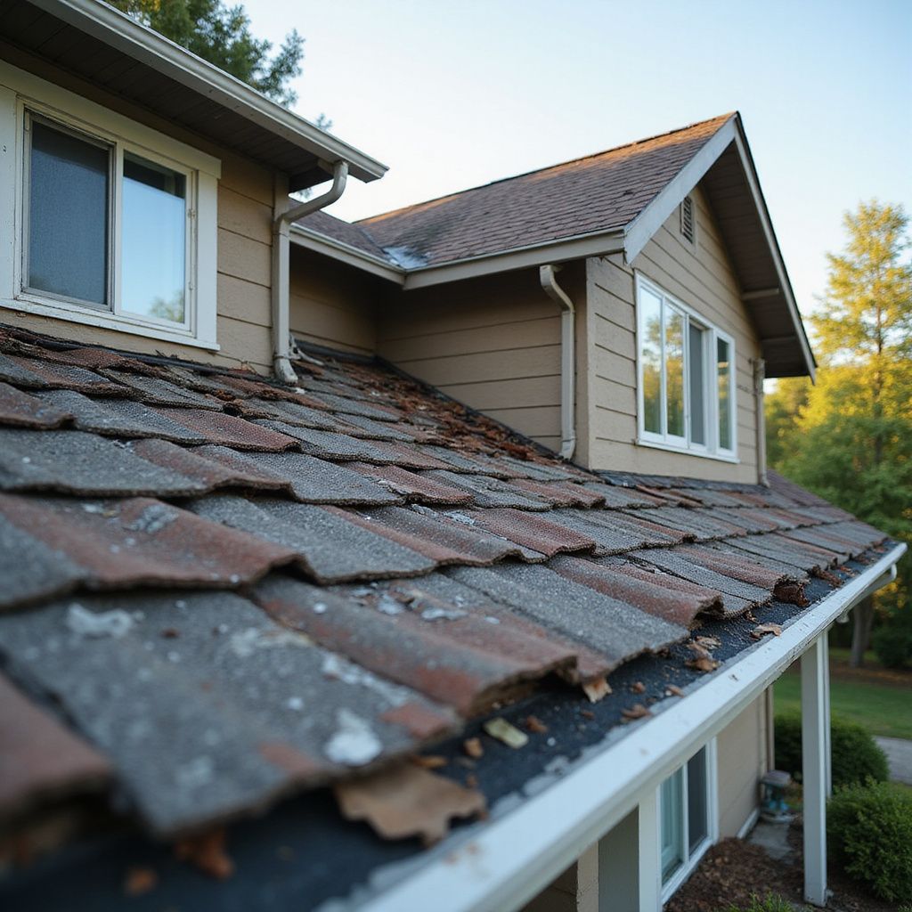 Roof with hail damage