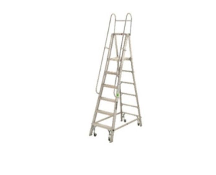 ESCALERA ALUMINIO CON PLATAFORMA, RODANTE  - 570-06N