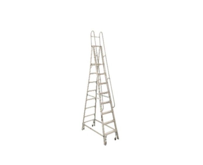 ESCALERA ALUMINIO CON PLATAFORMA, RODANTE - 570-08N