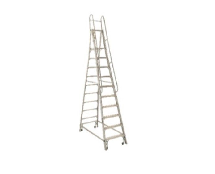 ESCALERA ALUMINIO CON PLATAFORMA, RODANTE - 570-10N