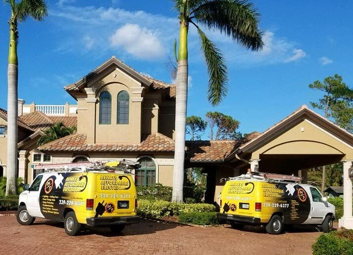 Electrician Installing Socket In New House — Cape Coral, FL — Always Affordable Electric Electrician Installing Socket In New House — Cape Coral, FL — Always Affordable Electric