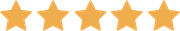 A row of yellow stars on a white background.