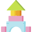 ícone de blocos de contrução de brinquedo 
