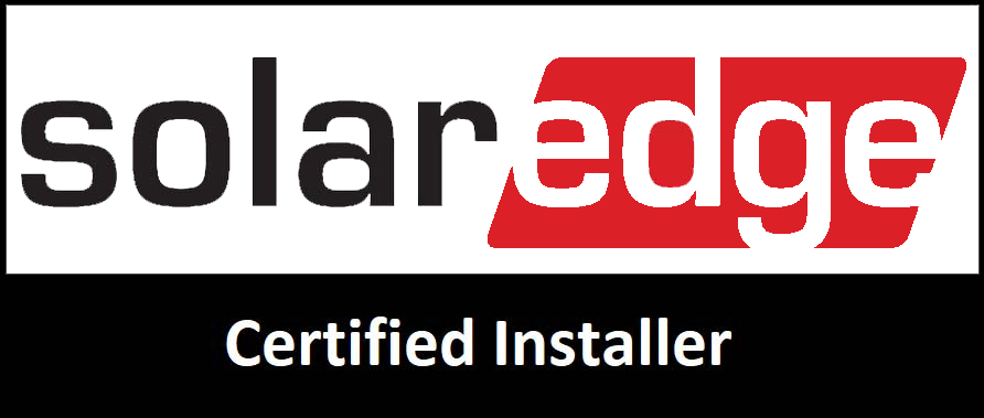The solar edge logo is a certified installer