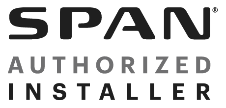 The span authorized installer logo is black and white.