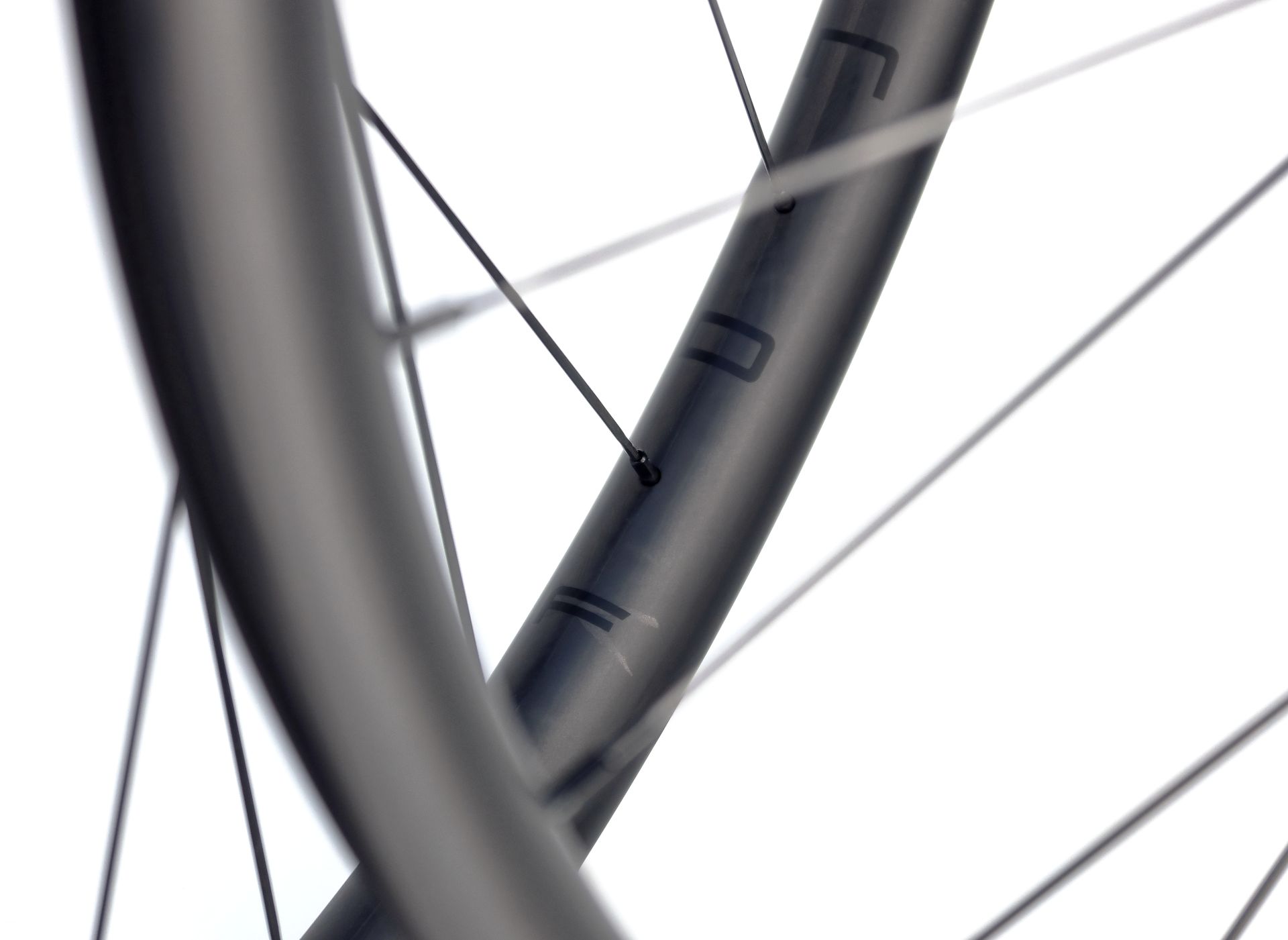 Close-up of a mtb wheel rim with the brand