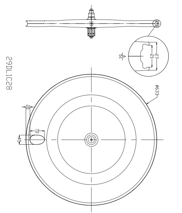 tt tech disc wheel technical drawing