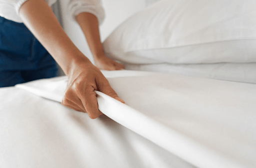 kasur springbed no 3 dilapisi sprei