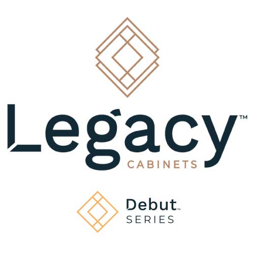 Legacy cabinets debut series logo on a white background