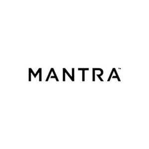 Black MANTRA wordmark centered on a white background