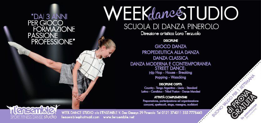 SCARICA COUPON WEEK DANCE STUDIO SCUOLA DANZA PINEROLO COUPON SETTIMANA GRATUITA