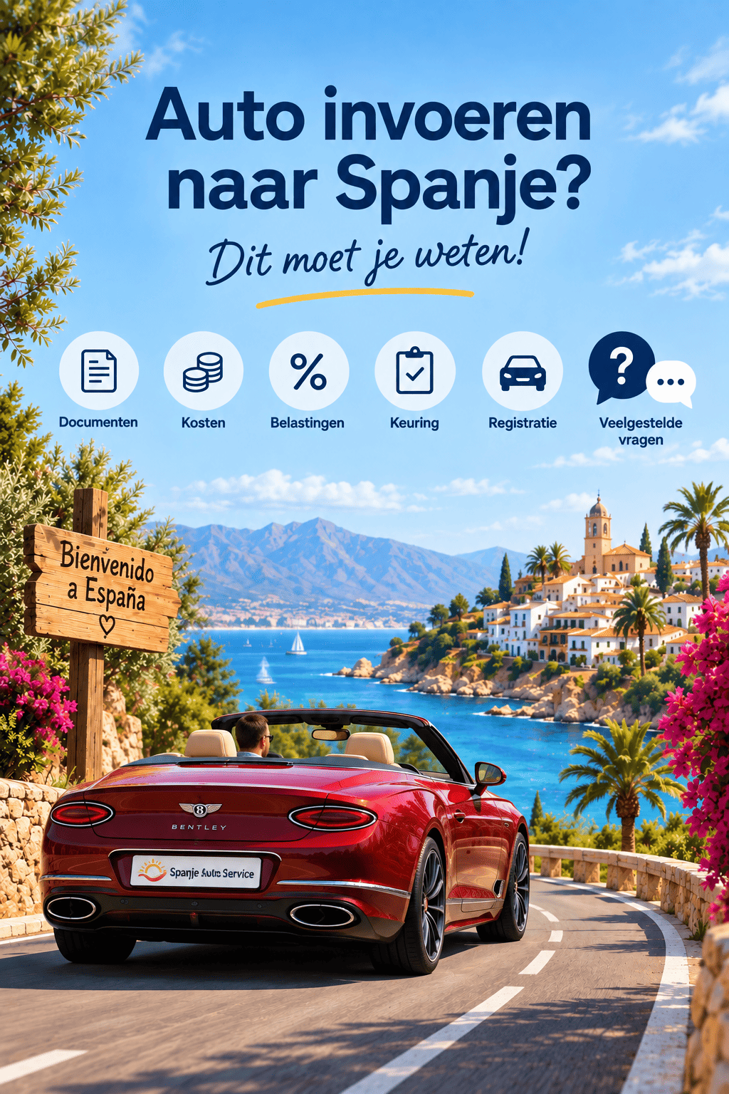 Auto invoeren naar Spanje,  veelgestelde vragen pagina