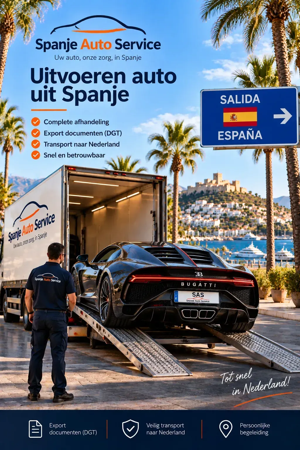 Auto uitvoeren uit Spanje formulier