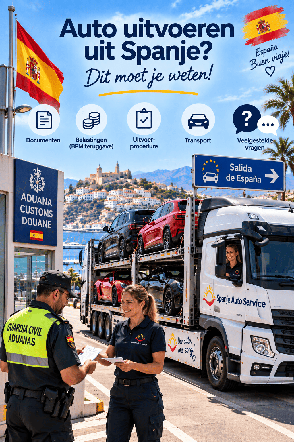 Auto uitvoeren uit Spanje, meest gestelde vragen pagina