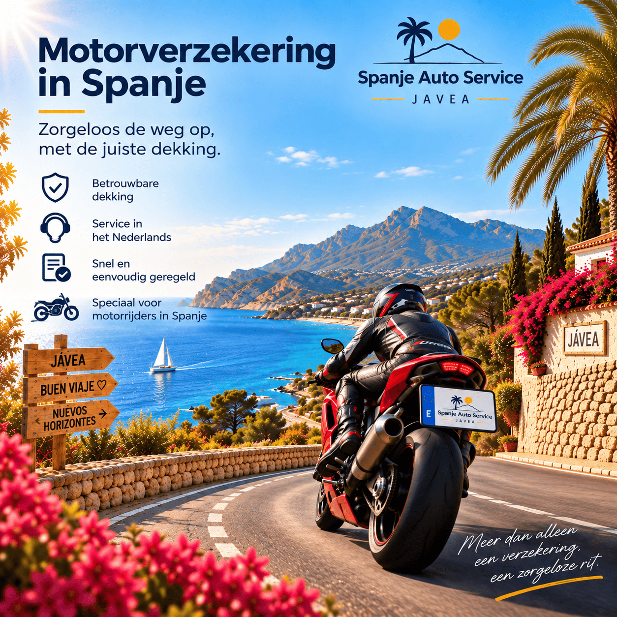 Uw motor betrouwbaar verzekeren in Spanje pagina