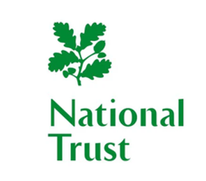 National Trust logo: Green oak leaves and acorns above 