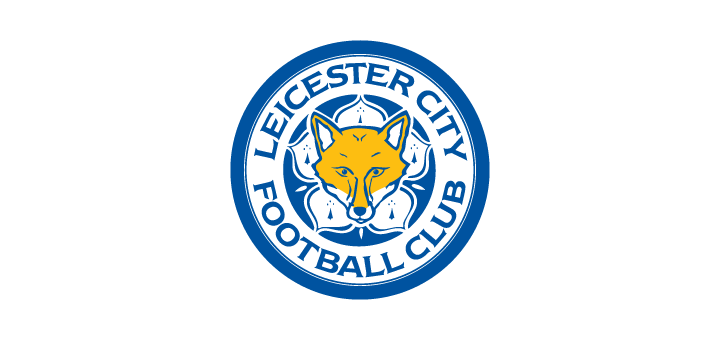 Leicester City Football Club logo. Blue circle with text and a fox's head.