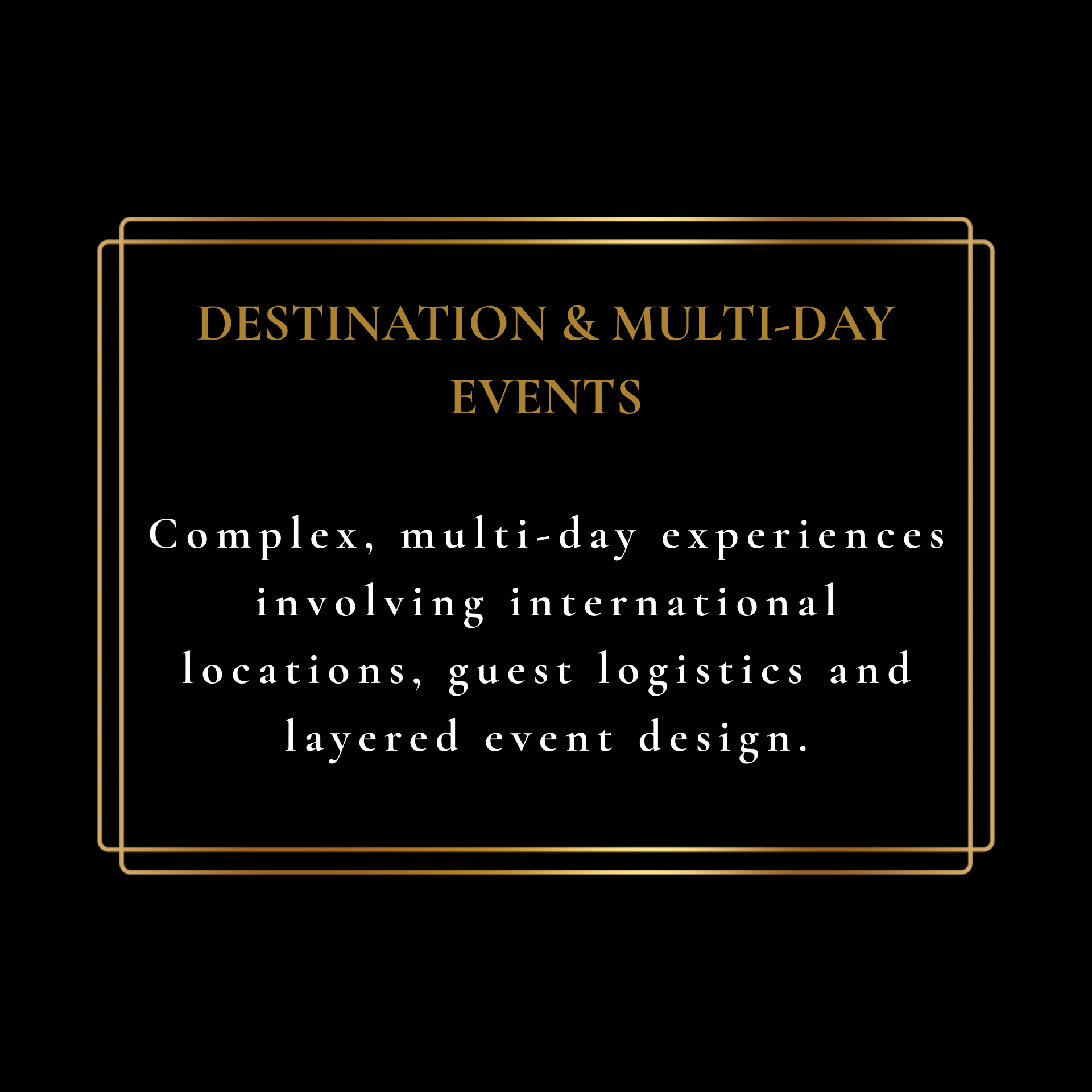 Destination and multi-day private events designed by LAÈSS