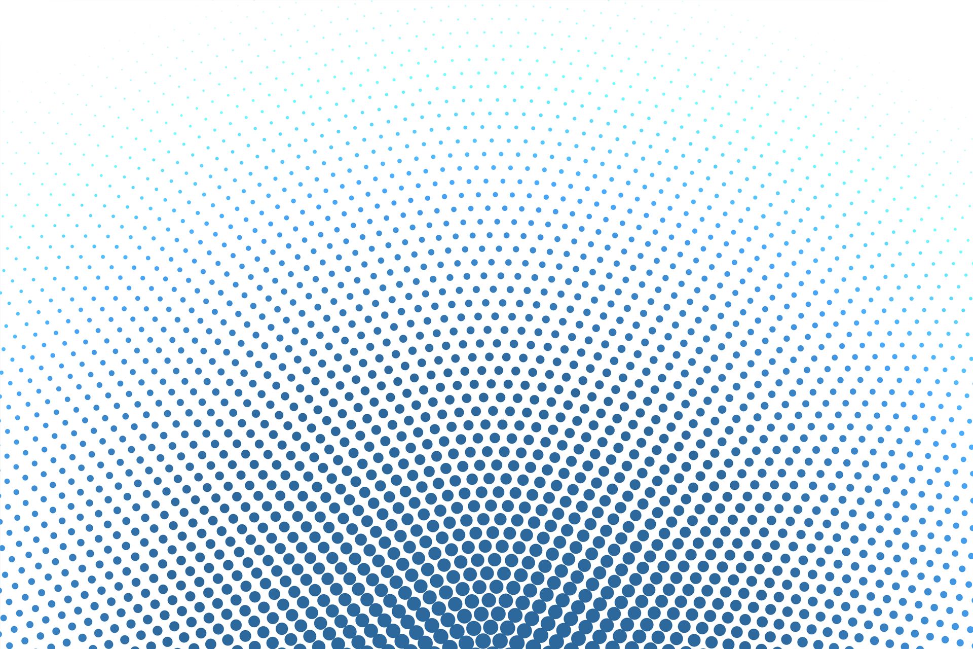 Blue halftone dot gradient on a white background
