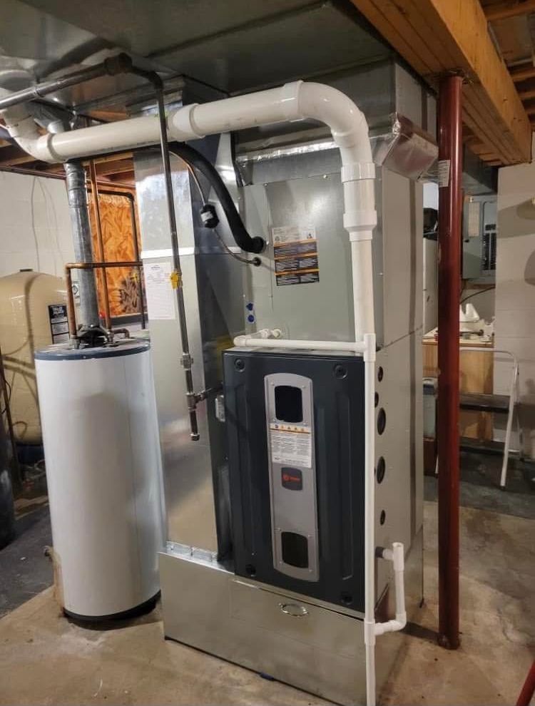 Water Heating System on Basement