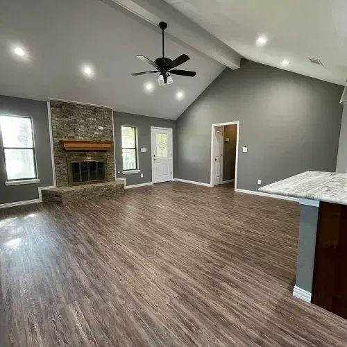 Full home remodel including custom flooring