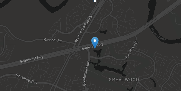 Map showing the location of A&J Remodel and Construction serving Houston and surrounding areas