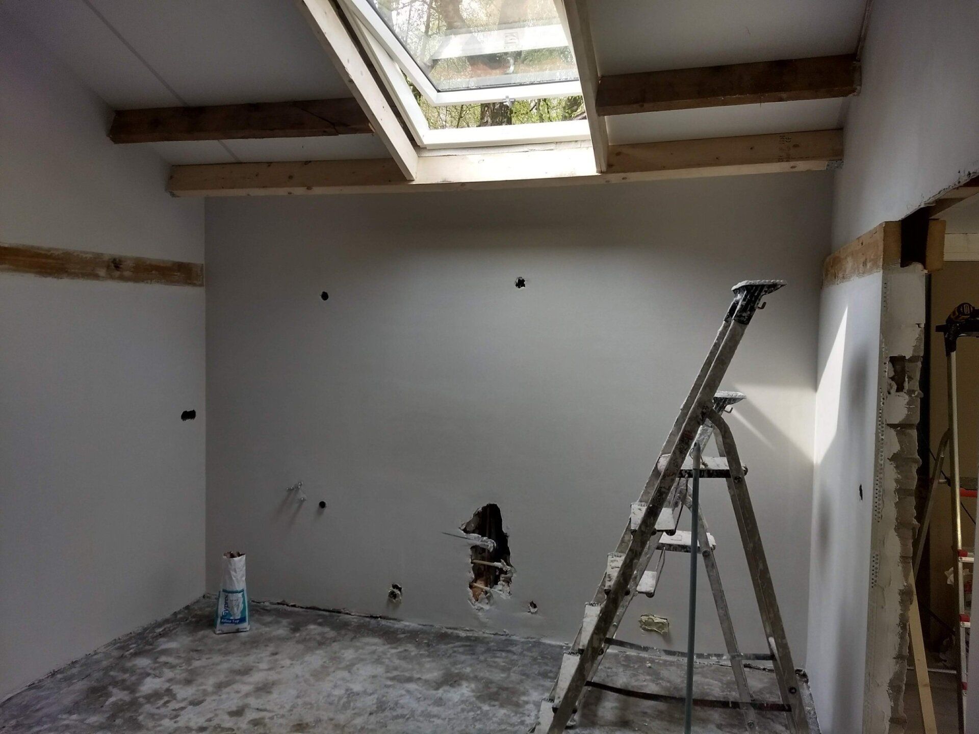 voorbereiding badkamer