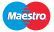The Maestro logo featuring a blue and a red interlocking circle with the brand name in white text.