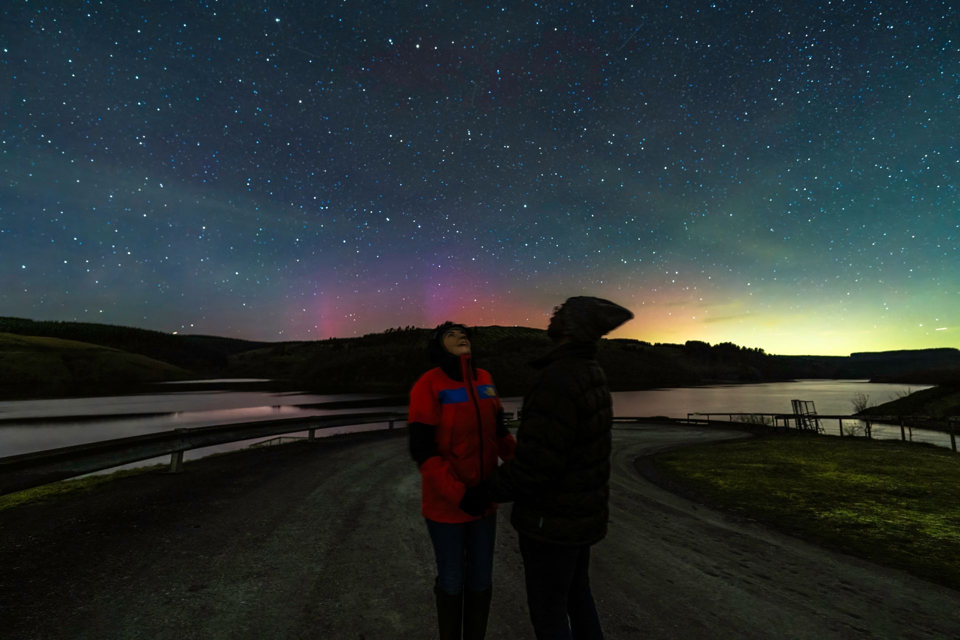 Aurora at Llyn Brianne