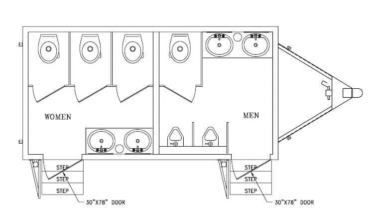 Advantage 20 Floor Plan — North Charleston, SC — Access Portable Toilets