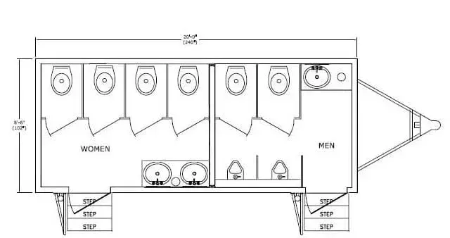 Advantage 24 Floor Plan — North Charleston, SC — Access Portable Toilets Advantage 24 Floor Plan — North Charleston, SC — Access Portable Toilets