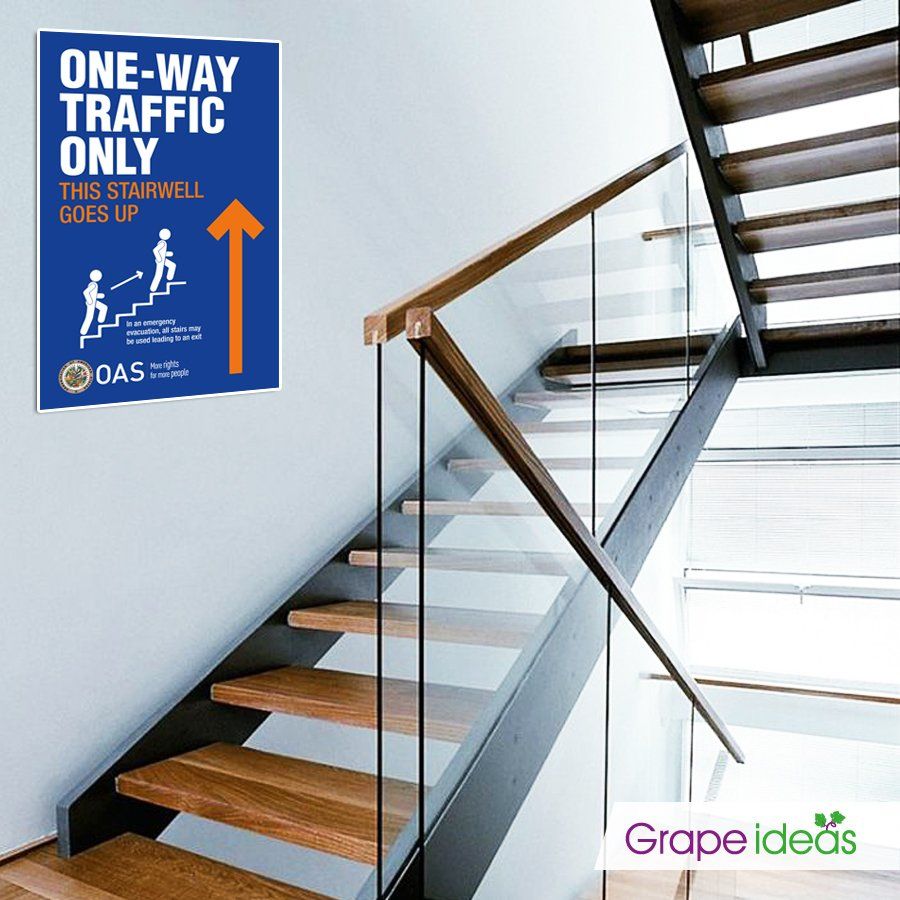 Sanitary sign near the stairs