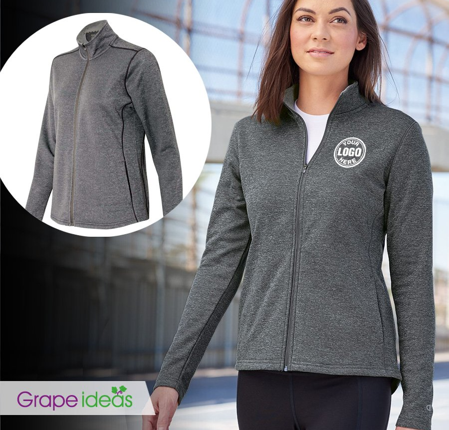 grey Jacket for women with costumed logo