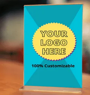 Small standing banner