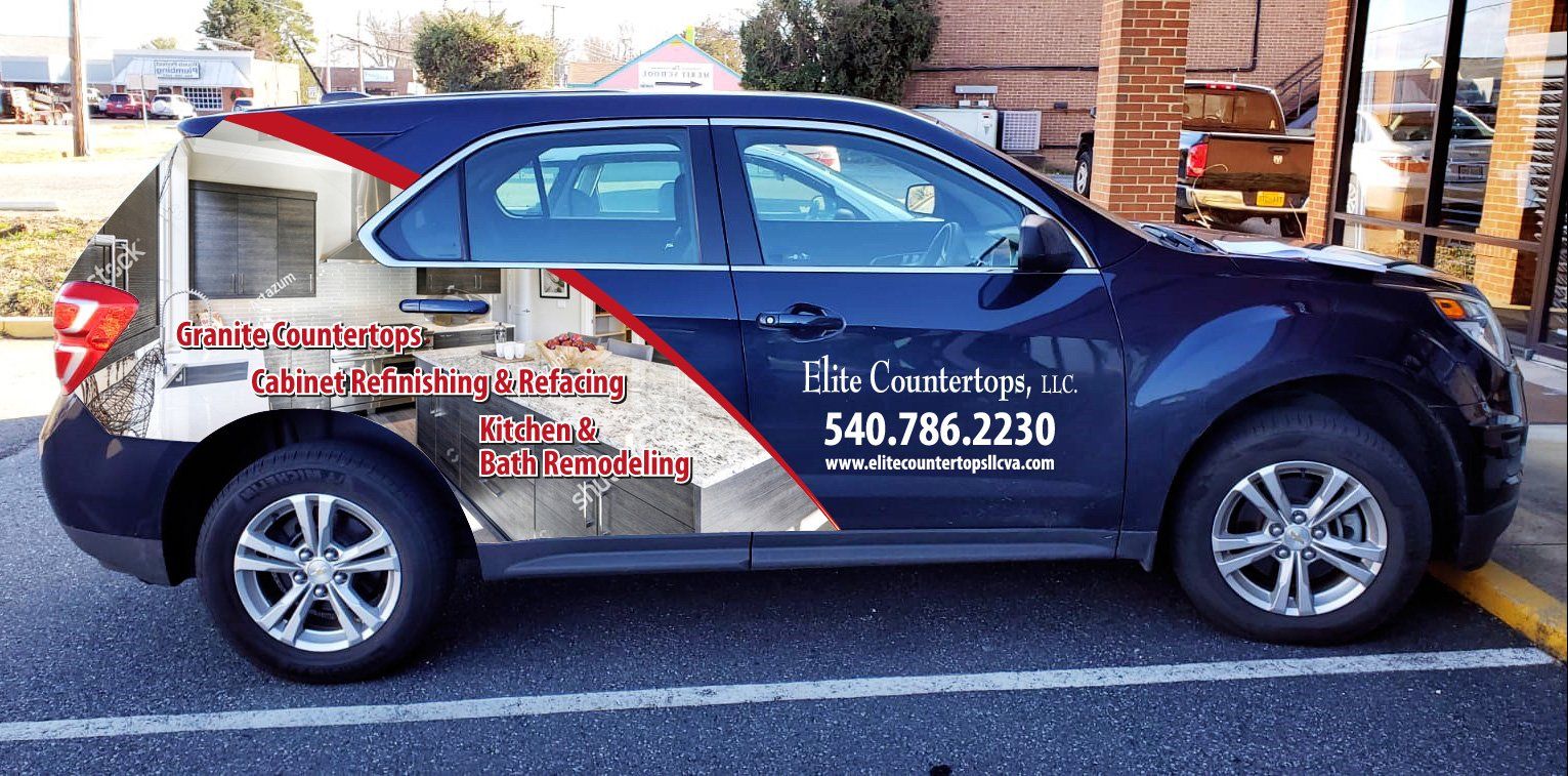 Red Vinyl wrapped car