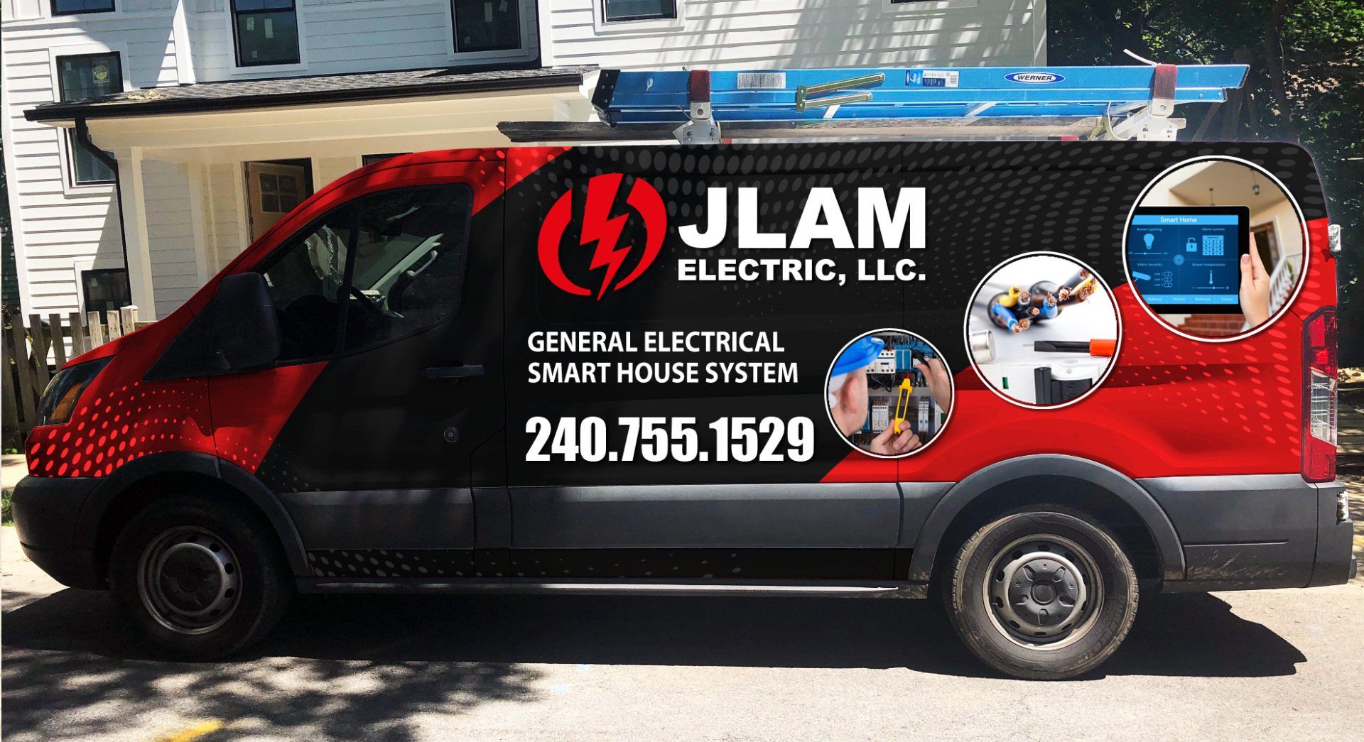 Black and Red Vehicle Wrap Lettering