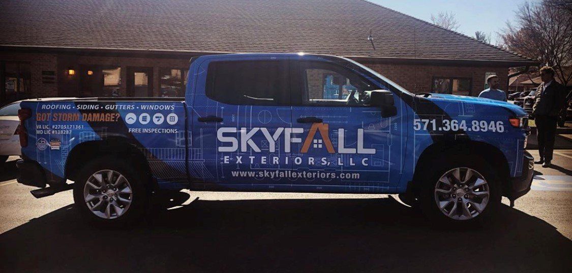 blue pick up car with your logo