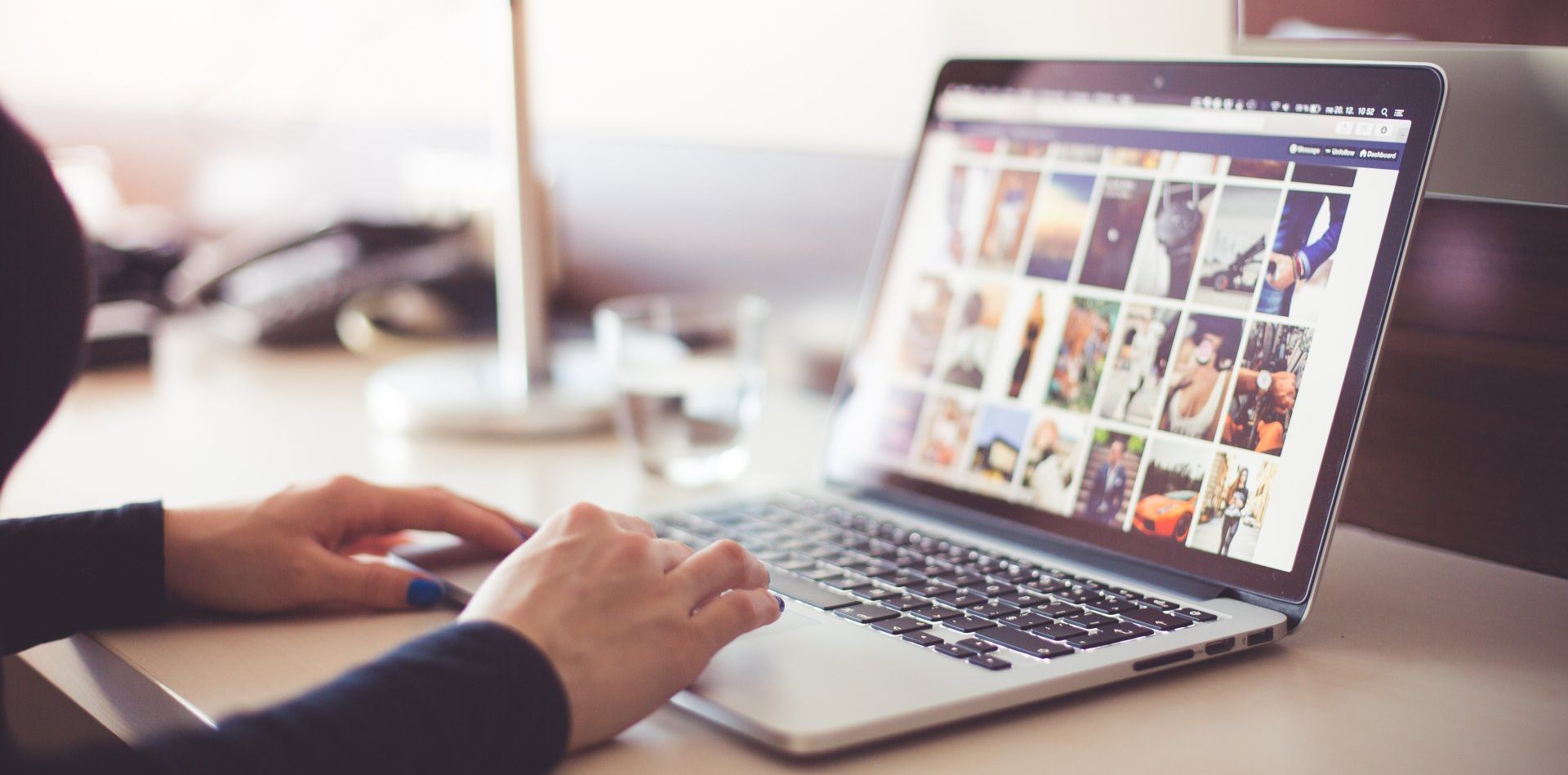 Website user engagin with a website