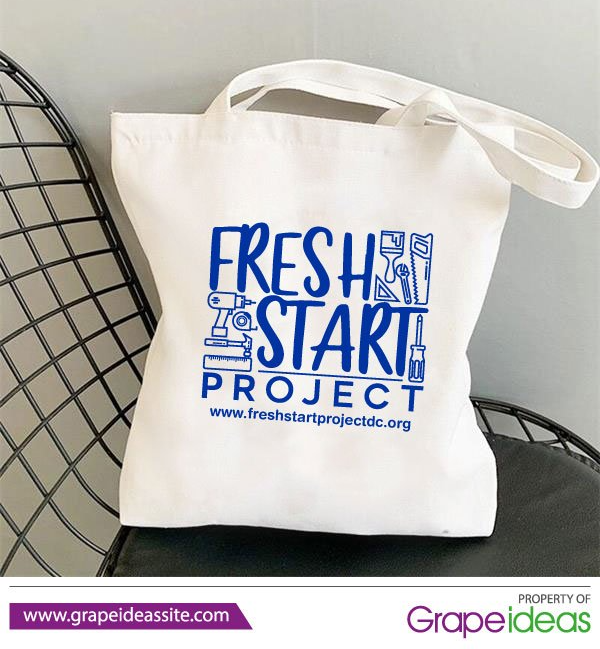 Logo on tote bag