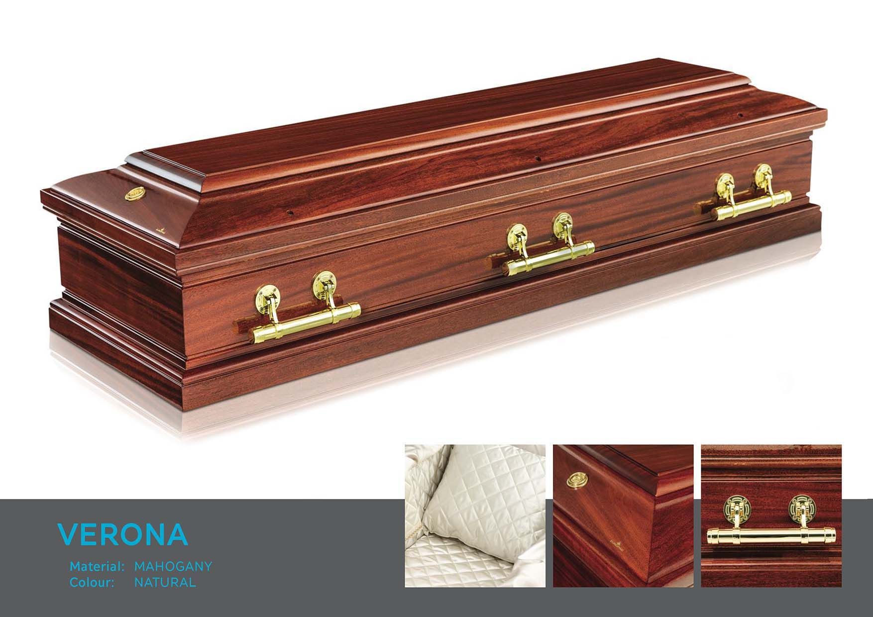natural brown coffin
