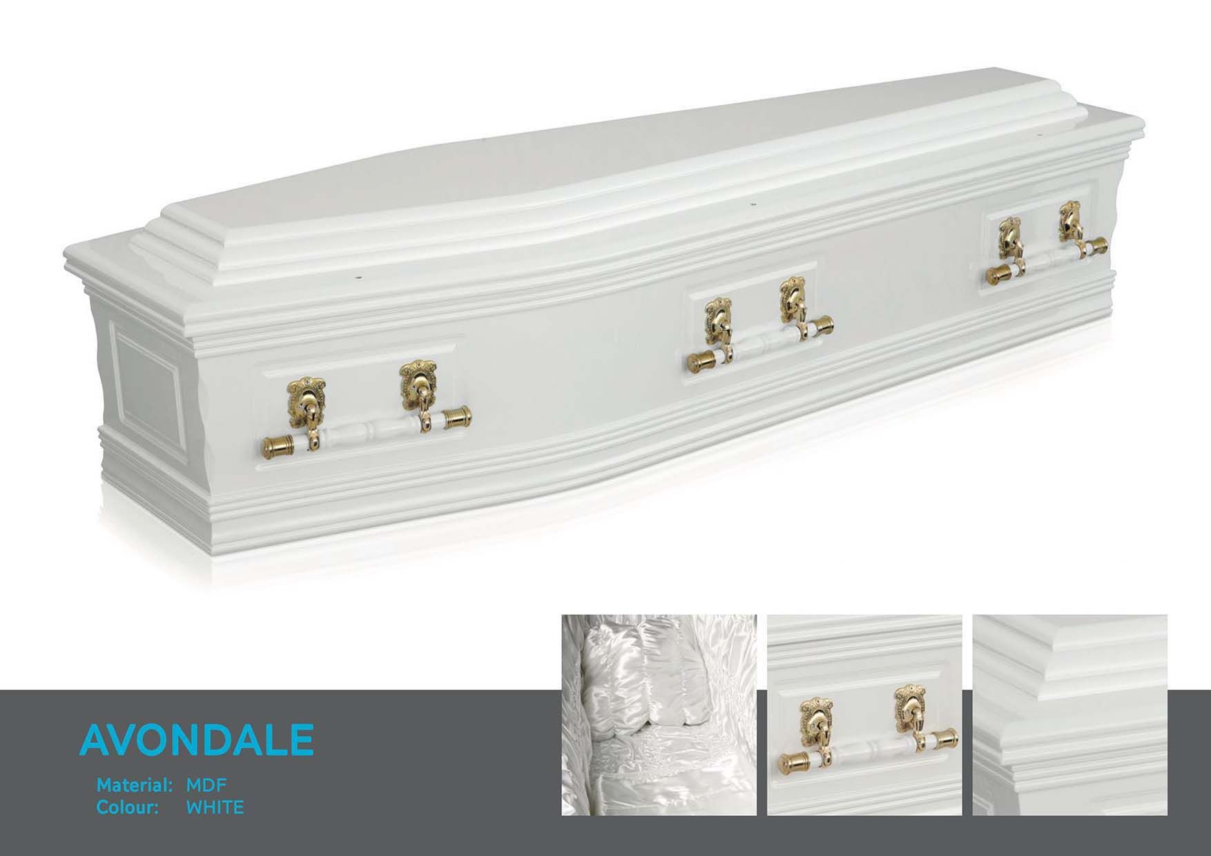 avondale white coffin