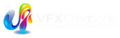 A colorful logo for a company called vfx creations